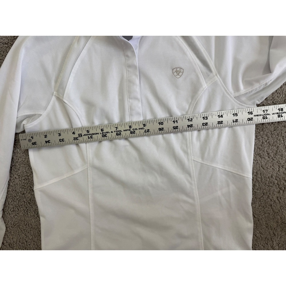 Ariat Pro Series Sunstopper 2.0 White Mesh Equestrian Show Shirt Womens XS - Picture 4 of 9